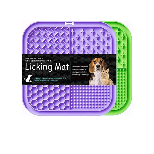 PawLick™ Silicone Slow Feeder Licking Mat – Suction Cup Anti-Choke Pet Feeding Mat