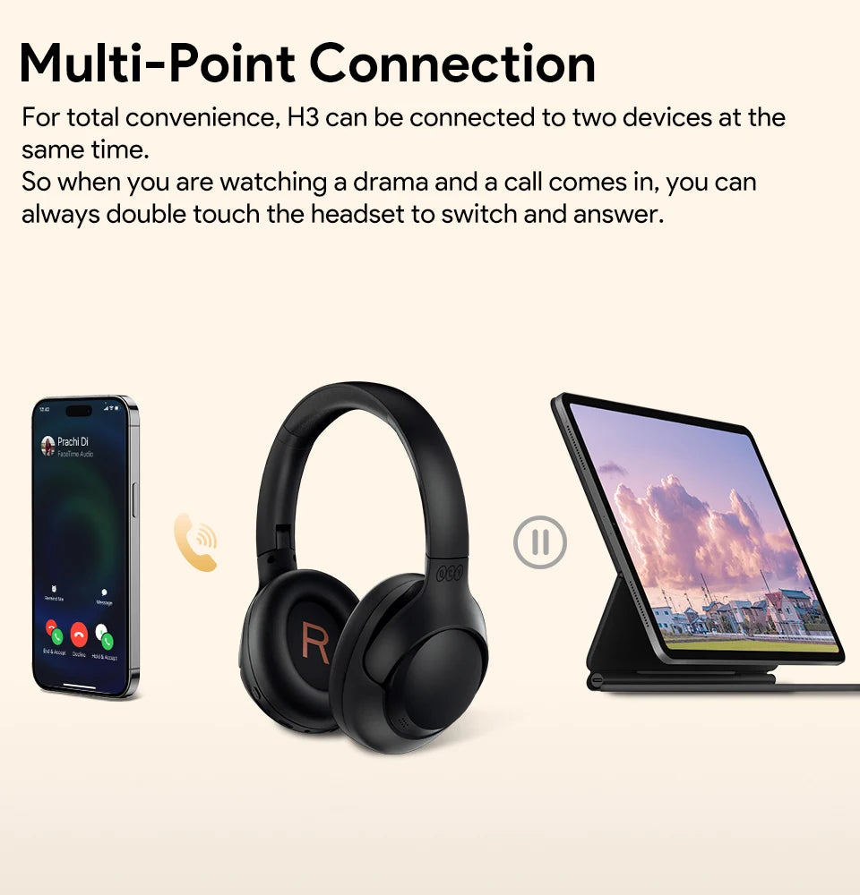 QCY H3 UltraQuiet ANC Headphones
