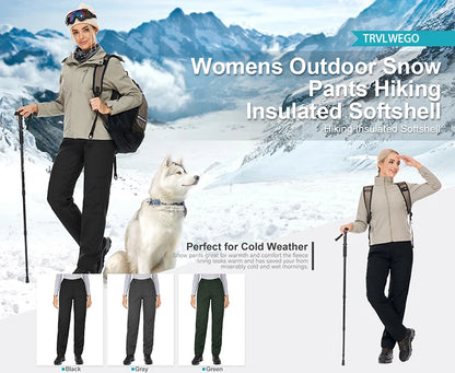 Women's Windproof Thermal Trousers | Warm Outdoor Hiking & Walking Pants