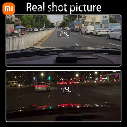 Pantalla frontal con velocímetro digital HUD para automóvil
