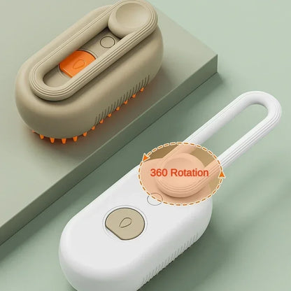 3-in-1 Pet Steam Massage Brush – Dog & Cat Grooming, Bath & Hair Removal Comb
