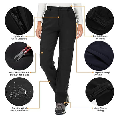 Women's Windproof Thermal Trousers | Warm Outdoor Hiking & Walking Pants