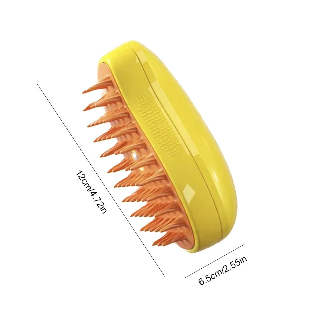 3-in-1 Pet Steam Massage Brush – Dog & Cat Grooming, Bath & Hair Removal Comb