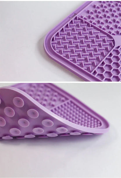 PawLick™ Silicone Slow Feeder Licking Mat – Suction Cup Anti-Choke Pet Feeding Mat