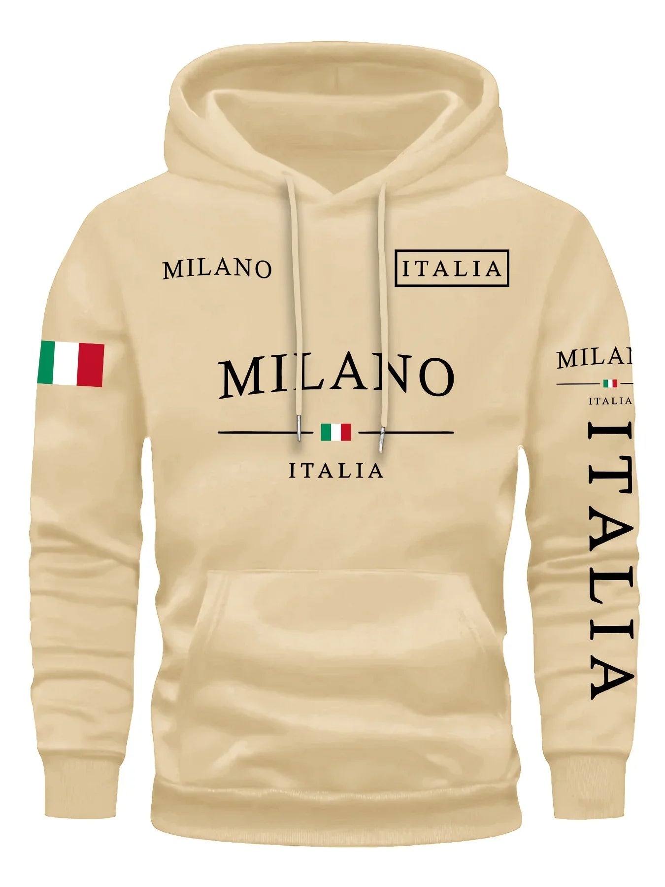 Milano Edge Oversized Hoodie – Fashion Sports & Casual Unisex Sweatshirt for All Seasons