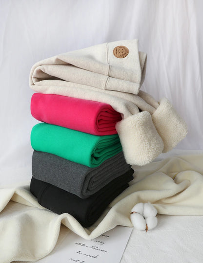 Women's Thermal Fleece Lined Winter Leggings – Thick Stretch Velvet Cotton Warm Slim Fit Tights
