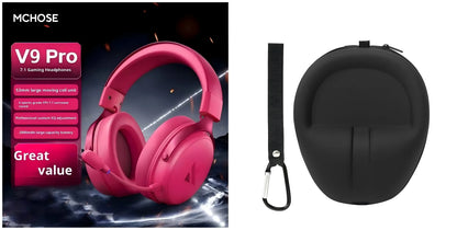 MCHOSE V9 Pro Wireless Gaming Headset – Quad-Mode Over-Ear Bluetooth Headphones with HD Sound & Pro Mic for PC Gamers