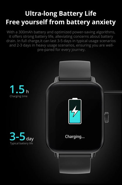Sports Smart Watch, Fitness Tracker Watch, Bluetooth Smartwatch, Health Monitor Watch, Unisex Smart Watch