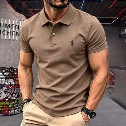 Men's Premium 100% Cotton Polo Shirt | Classic Embroidered Golf & Casual Top