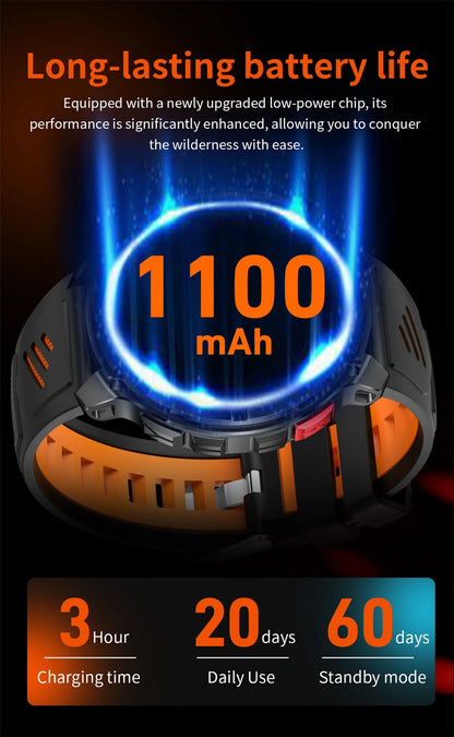 T-Rex3 Ultra Outdoor GPS Smartwatch – 1100mAh B