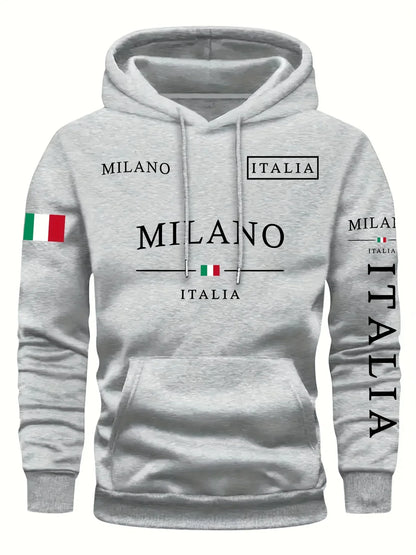 Milano Edge Oversized Hoodie – Fashion Sports & Casual Unisex Sweatshirt for All Seasons