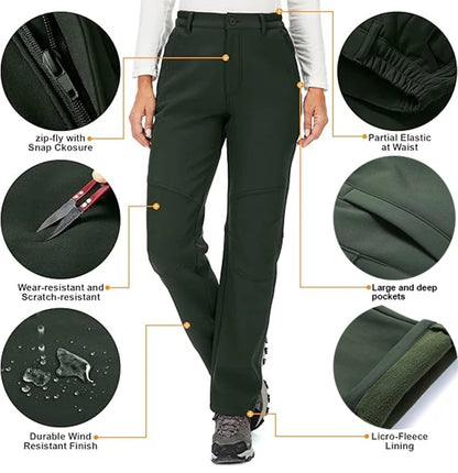 Women's Windproof Thermal Trousers | Warm Outdoor Hiking & Walking Pants