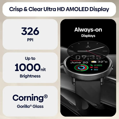 Elite AMOLED Voice Calling Smart Watch with Stainless Steel Frame