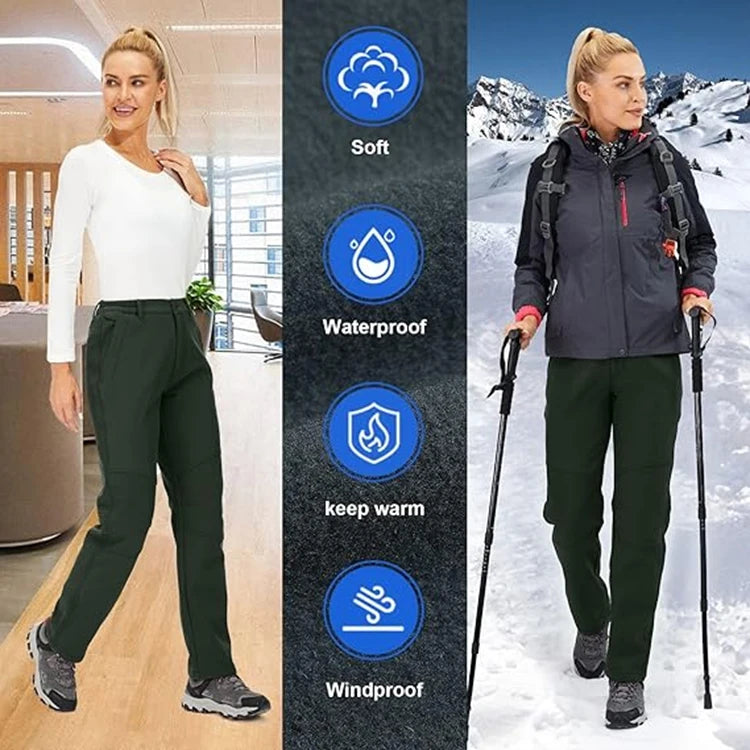 Women's Windproof Thermal Trousers | Warm Outdoor Hiking & Walking Pants