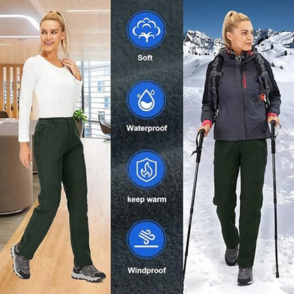 Women's Windproof Thermal Trousers | Warm Outdoor Hiking & Walking Pants