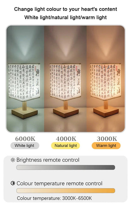 LumiNest™ Dimmable LED Bedside Table Lamp – Elegant Fabric Shade Bedroom Light