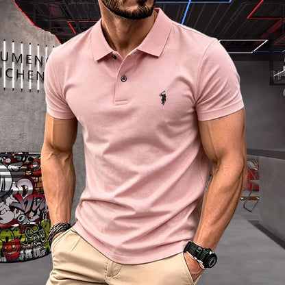 Men's Premium 100% Cotton Polo Shirt | Classic Embroidered Golf & Casual Top