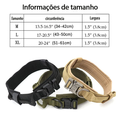 Collar de entrenamiento estilo militar CommandK9™ con asa y parche