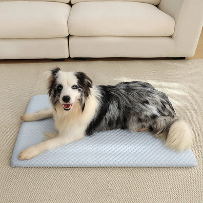 CoolPaw™ Ice Silk Cooling Pet Mat – Breathable Non-Slip Washable Dog & Cat Bed Pad
