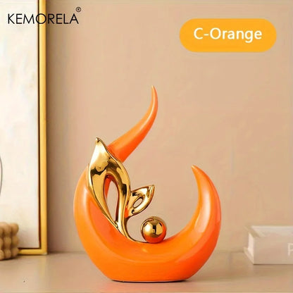 Modern Ceramic Statue – Nordic Luxury Figurine for Home, Living Room & Office Décor