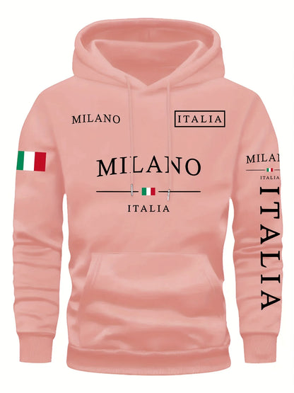 Milano Edge Oversized Hoodie – Fashion Sports & Casual Unisex Sweatshirt for All Seasons