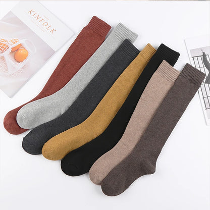 WarmNest™ Premium Winter Knee-High Socks – Breathable Thick Cotton Thermal Socks for Women
