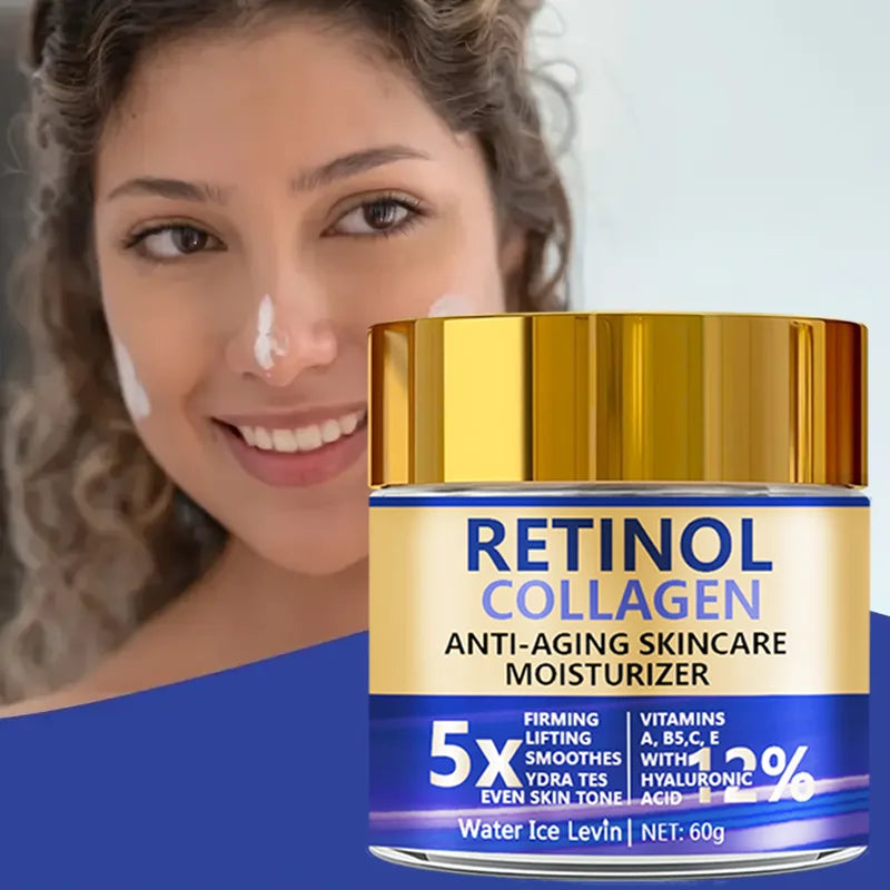 YouthRenew™ Retinol & Collagen Face Cream – Anti-Ageing Firming Moisturiser with Hyaluronic Acid 60g