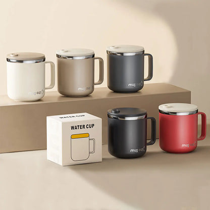 ThermaSip™ 400ml Insulated Stainless Steel Coffee Mug – Double Wall Leakproof Travel Cup with Lid