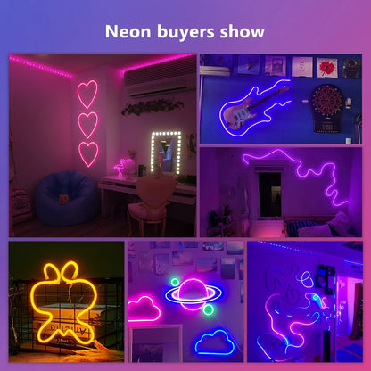 NeonFlex™ RGB LED Strip Lights – App &amp; Remote Controlled Neon Rope Lamp with Music Sync &amp; Waterproof Design