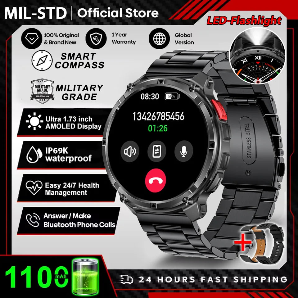 T-Rex3 Ultra Outdoor GPS Smartwatch – 1100mAh B