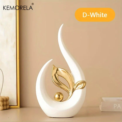 Modern Ceramic Statue – Nordic Luxury Figurine for Home, Living Room & Office Décor