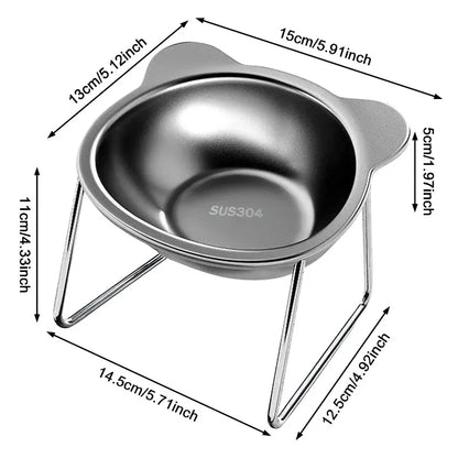 Bebedero/Comedero de Acero Inoxidable Antiestrés ComfortFeed™ para Perros y Gatos