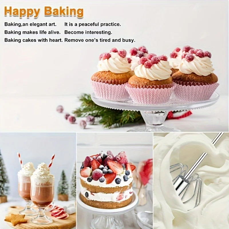 QuickWhip™ Semi-Automatic Stainless Steel Egg Whisk – Effortless Hand Mixer for Baking & Cooking
