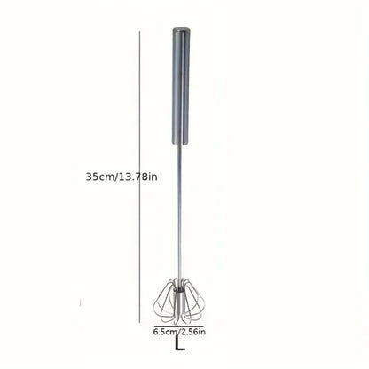 QuickWhip™ Semi-Automatic Stainless Steel Egg Whisk – Effortless Hand Mixer for Baking & Cooking